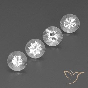 3.79 ct natürliche Weiß Zirkon-Edelsteine, Runden, VVS-VS