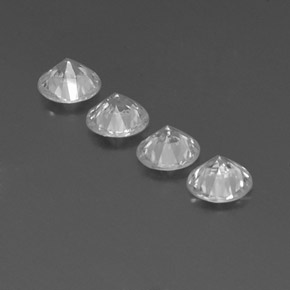 3.37 ct natürliche Weiß Zirkon-Edelsteine, Rund Schliff, VVS-VS