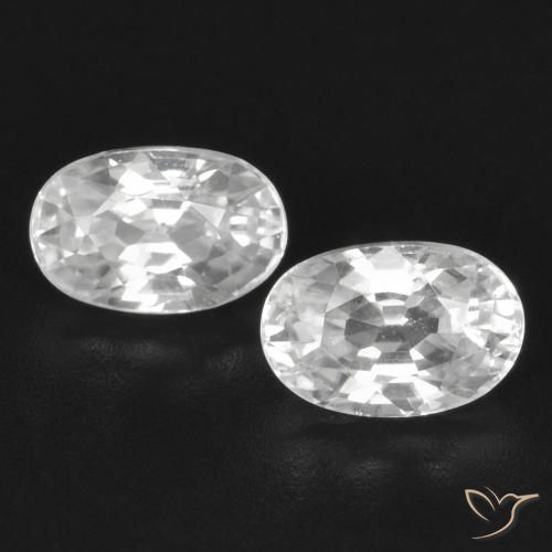 1.74ctw Natürlicher Weiß Zirkon, Oval, VVS