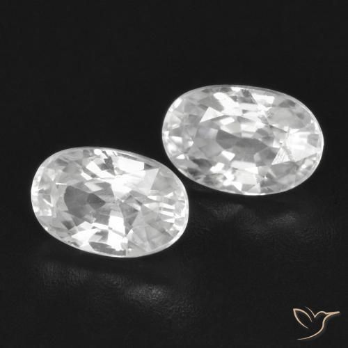 1.74 ct natürliche Weiß Zirkon-Edelsteine, Oval, VVS