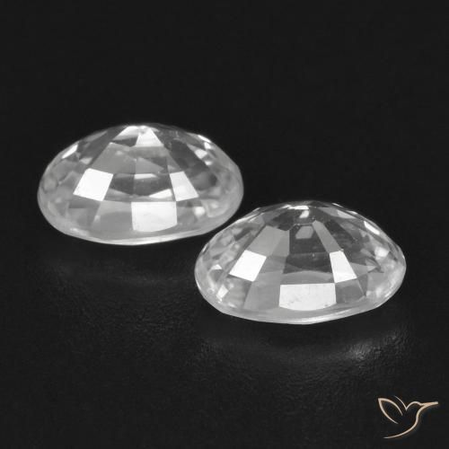 1.74 ct natürliche Weiß Zirkon-Edelsteine, Oval, VVS