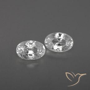 1.75ctw Natürlicher Weiß Zirkon, Oval, VVS-VS