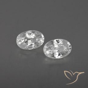 1.75 ct natürliche Weiß Zirkon-Edelsteine, Oval, VVS-VS