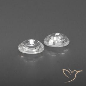 1.75 ct natürliche Weiß Zirkon-Edelsteine, Oval, VVS-VS