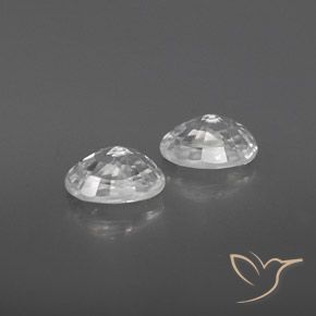 1.75 ct natürliche Weiß Zirkon-Edelsteine, Oval, VVS-VS