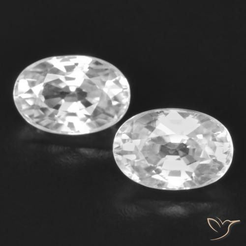 1.66ctw Natürlicher Weiß Zirkon, Oval, VVS