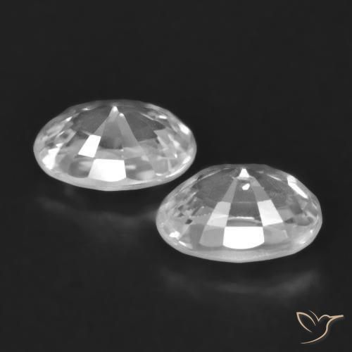 1.66 ct natürliche Weiß Zirkon-Edelsteine, Oval, VVS