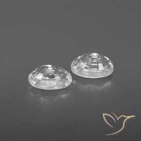 1.71 ct natürliche Weiß Zirkon-Edelsteine, Oval, VVS