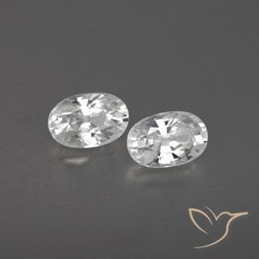 1.63 ct natürliche Weiß Zirkon-Edelsteine, Oval, VVS