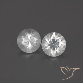 1.96ctw Natürlicher Weiß Zirkon, Runden, VVS-VS