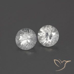 1.96 ct natürliche Weiß Zirkon-Edelsteine, Runden, VVS-VS