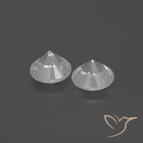 1.96 ct natürliche Weiß Zirkon-Edelsteine, Runden, VVS-VS