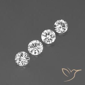 3.52 ct natürliche Weiß Zirkon-Edelsteine, Runden, VVS-VS