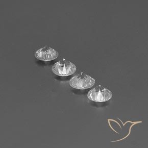 3.52 ct natürliche Weiß Zirkon-Edelsteine, Runden, VVS-VS