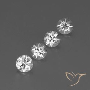 3.69 ct natürliche Weiß Zirkon-Edelsteine, Runden, VVS-VS