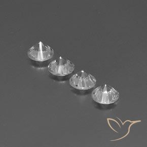 3.69 ct natürliche Weiß Zirkon-Edelsteine, Runden, VVS-VS