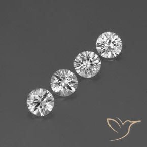 3.39 ct natürliche Weiß Zirkon-Edelsteine, Runden, VVS-VS