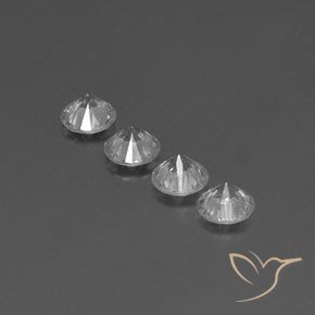 3.39 ct natürliche Weiß Zirkon-Edelsteine, Runden, VVS-VS