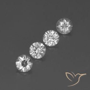 3.70 ct natürliche Weiß Zirkon-Edelsteine, Runden, VVS-VS