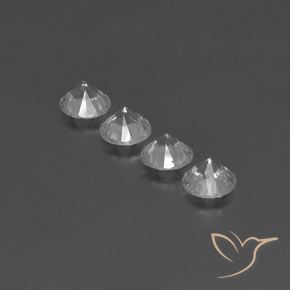 3.70 ct natürliche Weiß Zirkon-Edelsteine, Runden, VVS-VS