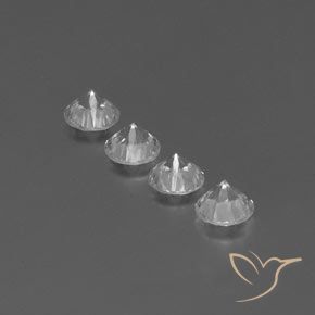 3.75 ct natürliche Weiß Zirkon-Edelsteine, Runden, VVS-VS