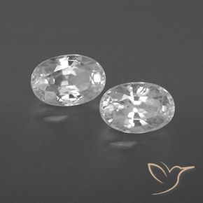 1.74 ct natürliche Weiß Zirkon-Edelsteine, Oval, VVS-VS