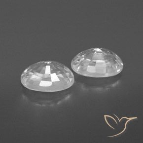 1.74 ct natürliche Weiß Zirkon-Edelsteine, Oval, VVS-VS