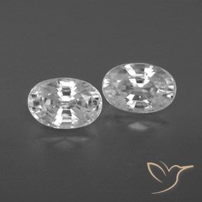 1.72ctw Natürlicher Weiß Zirkon, Oval, VVS