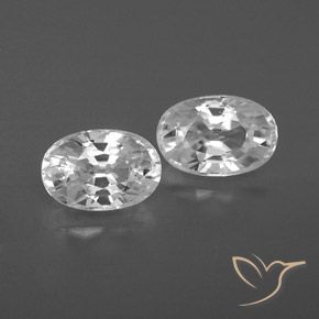 1.76ctw Natürlicher Weiß Zirkon, Oval, VVS