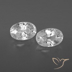 1.76 ct natürliche Weiß Zirkon-Edelsteine, Oval, VVS