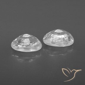 1.76 ct natürliche Weiß Zirkon-Edelsteine, Oval, VVS