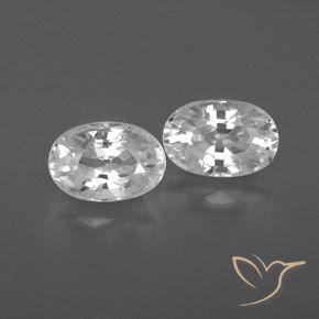 1.75ctw Natürlicher Weiß Zirkon, Oval, VVS