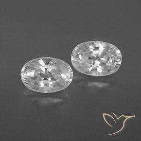 1.62ctw Natürlicher Weiß Zirkon, Oval, VVS-VS