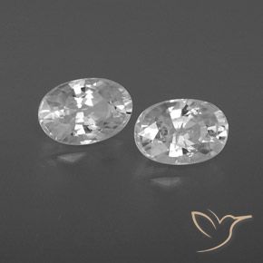 1.62 ct natürliche Weiß Zirkon-Edelsteine, Oval, VVS-VS