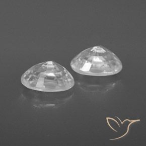 1.62 ct natürliche Weiß Zirkon-Edelsteine, Oval, VVS-VS