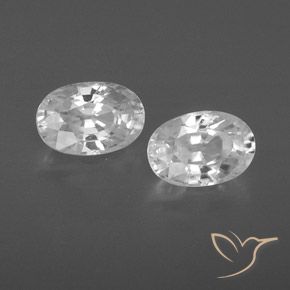 1.67 ct natürliche Weiß Zirkon-Edelsteine, Oval, VVS