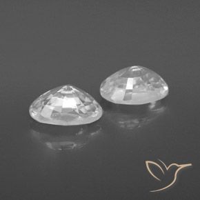1.67 ct natürliche Weiß Zirkon-Edelsteine, Oval, VVS