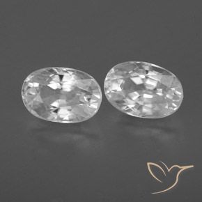 1.78 ct natürliche Weiß Zirkon-Edelsteine, Oval, VVS-VS