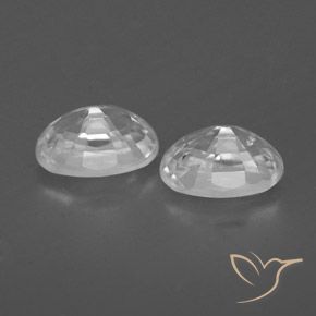 1.78 ct natürliche Weiß Zirkon-Edelsteine, Oval, VVS-VS