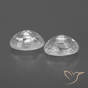 1.82 ct natürliche Weiß Zirkon-Edelsteine, Oval, VVS