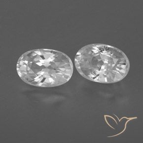 1.74 ct natürliche Weiß Zirkon-Edelsteine, Oval, VVS-VS