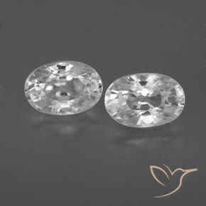 1.76ctw Natürlicher Weiß Zirkon, Oval, VVS-VS