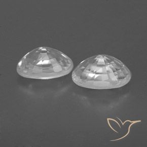1.76 ct natürliche Weiß Zirkon-Edelsteine, Oval, VVS-VS