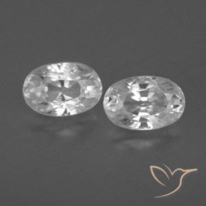 1.76ctw Natürlicher Weiß Zirkon, Oval, VVS-VS