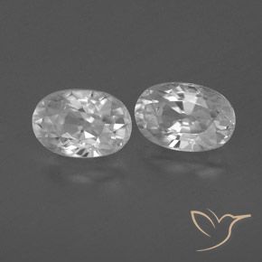 1.76 ct natürliche Weiß Zirkon-Edelsteine, Oval, VVS-VS