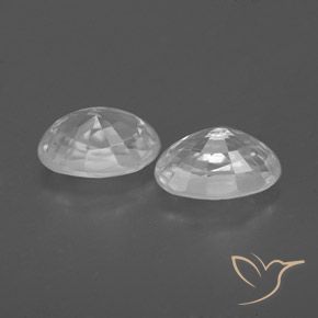 1.76 ct natürliche Weiß Zirkon-Edelsteine, Oval, VVS-VS