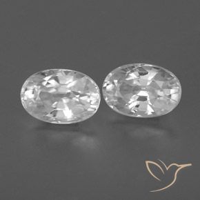 1.71 ct natürliche Weiß Zirkon-Edelsteine, Oval, VVS-VS