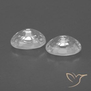 1.71 ct natürliche Weiß Zirkon-Edelsteine, Oval, VVS-VS