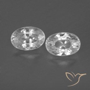 1.72ctw Natürlicher Weiß Zirkon, Oval, VVS-VS
