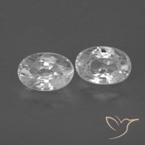 1.72 ct natürliche Weiß Zirkon-Edelsteine, Oval, VVS-VS
